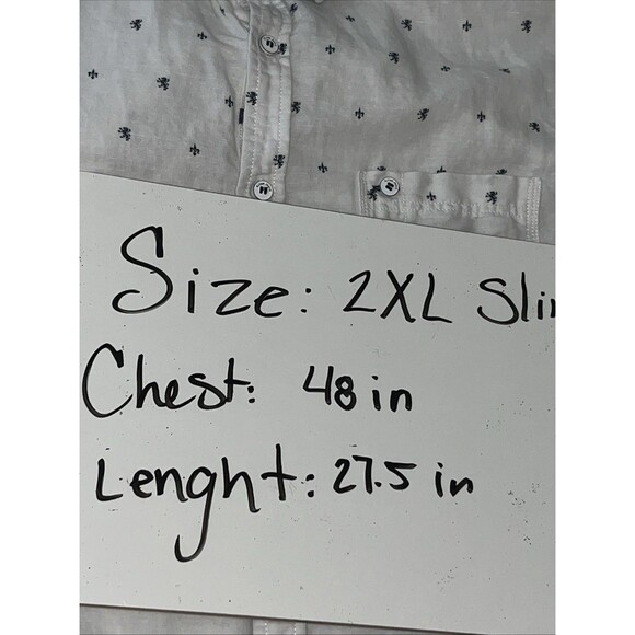 Killer Jeans XXL White Button Down Men’s Casual Shirt Slim Fit Designer - Picture 9 of 9